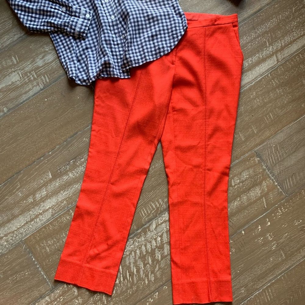 DVF orange cropped pants- size 8 (26” inseam)